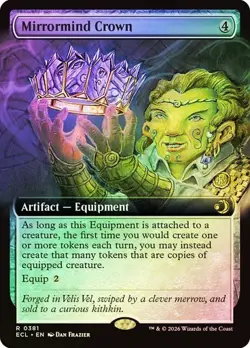 NM Extended Art Foil Mirrormind Crown, MTG, Lorwyn Eclipsed, Magic, 381 - Image 1