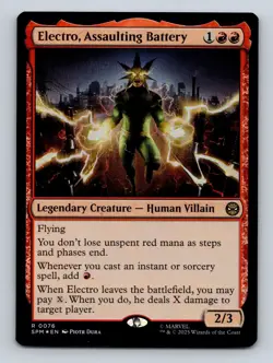 MTG Electro, Assaulting Battery R0076 Marvel's Spider-Man FOIL NM - Image 1