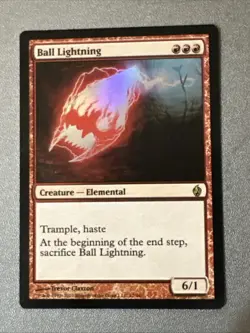Ball Lightning Foil X1 Fire And Lightning Ex Condition See Pics Front Back - Image 1