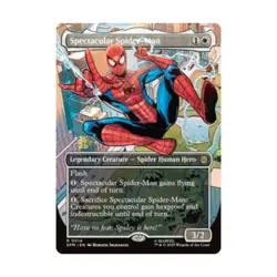 WOTC MtG Prerelease Promos Spectacular Spider-Man (Borderless) (R) (Foil) NM - Image 1