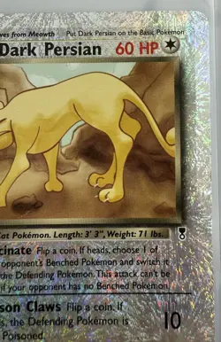 2002 Pokemon Legendary Collection Dark Persian Reverse Holo #6/110 LP/MP - Image 3