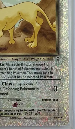 2002 Pokemon Legendary Collection Dark Persian Reverse Holo #6/110 LP/MP - Image 5