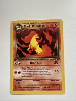 Dark Rapidash 1st edition Team Rocket 44/82 WOTC vintage Pokemon - Image 1