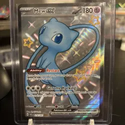 Pokemon TCG Mew EX 216/091 Paldean Fates Full Art Shiny Ultra Rare - Image 1