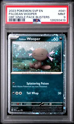 2023 POKEMON SVP EN-SV BLACK STAR PROMO #041 PALDEAN WOOPER PSA 9 - Image 1