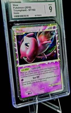2010 Pokemon Triumphant #97/102 Mew [PRIME] Holo CGC MINT 9 - Image 2