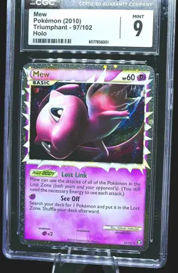 2010 Pokemon Triumphant #97/102 Mew [PRIME] Holo CGC MINT 9 - Image 3