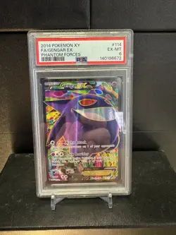 2014 POKEMON XY PHANTOM FORCES #114 FULL ART/GENGAR EX PSA 6 - Image 4