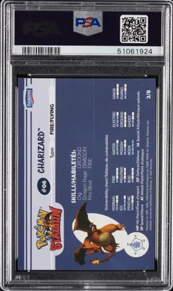 2000 DANONE POKEMON STADIUM TIP SHINY #2 CHARIZARD PSA 9 - Image 2