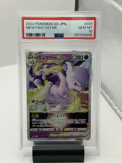 2022 Pokemon Mewtwo VSTAR S10b Pokemon Go 031/071 PSA 10 GEM MINT - Image 1