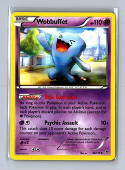 Wobbuffet Uncommon Pokemon XY - Phantom Forces #36/119 - Image 1