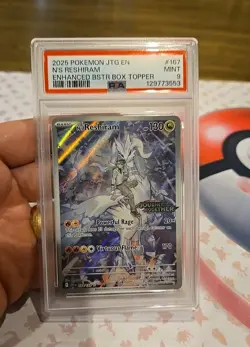 2025 Pokemon Journey Together Promo Stamped N's Reshiram #167 PSA 9 Mint - Image 1