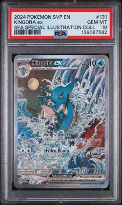 2024 POKEMON SVP EN-SV BLACK STAR PROMO #131 KINGDRA EX PSA 10 - Image 1