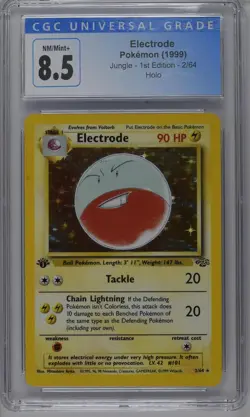 Electrode Pokemon 1999 Jungle 1st Edition 2/64 Holo CGC 8.5 NM/Mint+ - Image 1