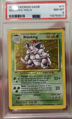 Nidoking Holo #11/102 - 1999 Pokemon Base Set - PSA 8 NM-MT -Mint - Image 1