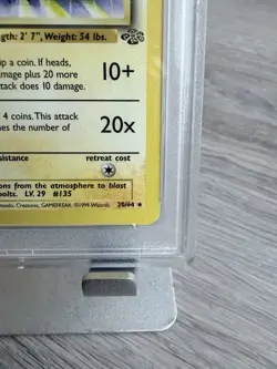1999 Pokemon Jungle #20/64 JOLTEON PSA 10 GEM MINT - Image 4