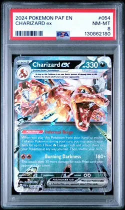 2024 POKEMON PAF EN-PALDEAN FATES #054 CHARIZARD EX PSA 8 - Image 1