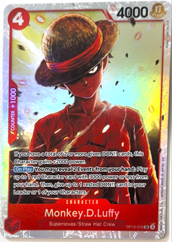Monkey.D.Luffy OP12-015 SR Foil One Piece CCG Legacy Of The Master NM - Image 1