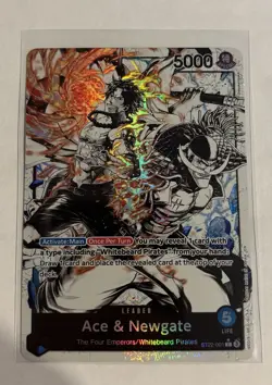 One Piece TCG Ace and Newgate ALT Art Leader [ST22-001] Parallel English Mint! - Image 1