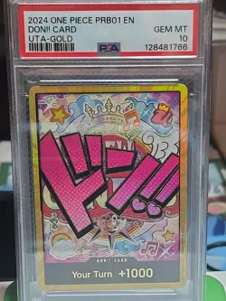 DON!! Premium Booster Card Uta (Gold) PSA 10 - Image 1