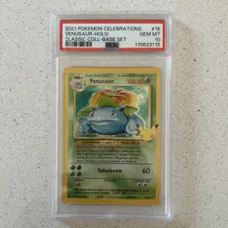 PSA 10 Venusaur 15/102 Celebrations Classic Collection Holo Pokemon Card CRACK - Image 1