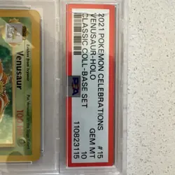 PSA 10 Venusaur 15/102 Celebrations Classic Collection Holo Pokemon Card CRACK - Image 5