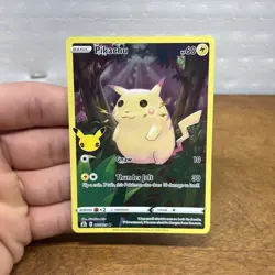 PIKACHU 005/025 Full Art Holo Rare Celebrations 25th Anniversary Pokemon Card NM - Image 1