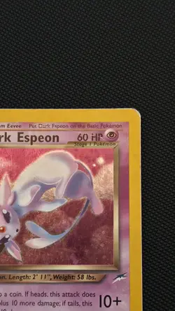 Pokemon TCG Dark Espeon Neo Destiny Holo Unlimited Rare Card 4/105 HP/Damaged - Image 3