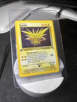 1999 Pokemon TCG Zapdos Fossil Holo Card 15/62 1st Edition Rare - Image 1