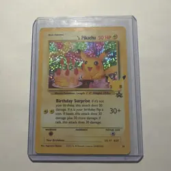 Pokemon TCG Birthday Pikachu Holo Rare Celebrations Card Mint Condition - Image 1