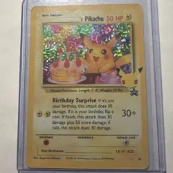 Pokemon TCG Birthday Pikachu Holo Rare Celebrations Card Mint Condition - Image 4
