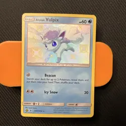 Alolan Vulpix SV8/SV94 Hidden Fates Shiny Vault Holo Rare Pokemon Card NM - Image 1