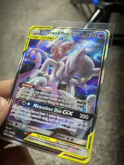 Mewtwo & Mew GX SM191 Holo Card Near Mint NM Condition - Image 2
