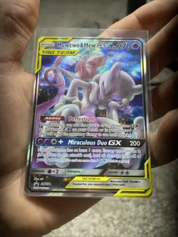 Mewtwo & Mew GX SM191 Holo Card Near Mint NM Condition - Image 3