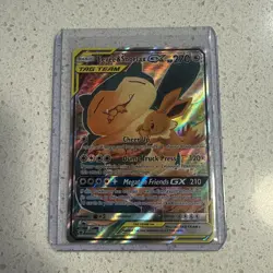 Pokemon Eevee and Snorlax GX Holo Card SM169 Promo Card - Image 1