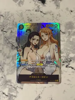 Goddess story One Piece Waifu Manga Bikini Card Nami & Robin Nico Alt Art E - Image 1