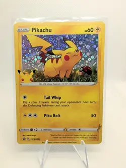 Pikachu SWSH039 General Mills Pokemon TCG Sword Shield Black Star Promo Card - Image 1