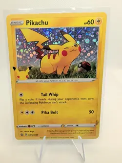 Pikachu SWSH039 General Mills Pokemon TCG Sword Shield Black Star Promo Card - Image 2
