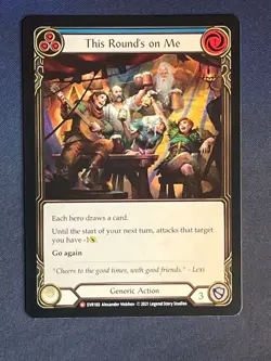 FAB EVR160 This Round's on Me Generic Action Majestic Flesh and Blood TCG - Image 1