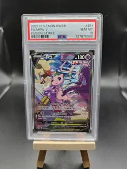 Mew v Alternate Full Art Holo Card 251/264 Swsh08: Fusion Strike PSA 10 - Image 2