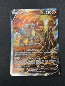 Entei V GG36/GG70 - Crown Zenith Galarian Gallery Holo Rare Pokemon Card - NM - Image 2