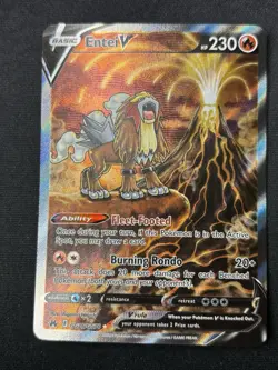 Entei V GG36/GG70 - Crown Zenith Galarian Gallery Holo Rare Pokemon Card - NM - Image 3