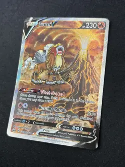 Entei V GG36/GG70 - Crown Zenith Galarian Gallery Holo Rare Pokemon Card - NM - Image 4