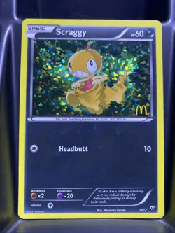 Servine, Scraggy & Dewott- 3 Of McDonald's Promo 2012 Holo Pokemon Card Lot MP - Image 1