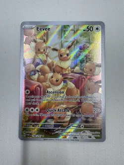 Pokemon Eevee TCG Holo Illustration Card 188/167 Twilight Masquerade - Image 1
