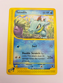 Pokemon Card - Non-Holo Totodile 134/165 Expedition *EX* e-Card Common - Image 1