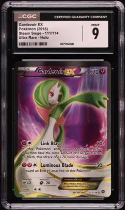 CGC 9 Gardevoir EX Full Art Steam Siege 2016 Pokemon Card #111 - Image 1