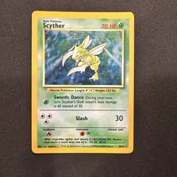 *No Symbol Error* Pokemon TCG English LP Scyther 10/64 Jungle Holo Rare Card - Image 1
