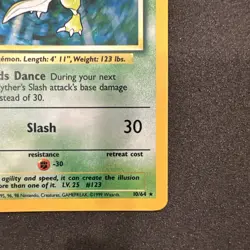 *No Symbol Error* Pokemon TCG English LP Scyther 10/64 Jungle Holo Rare Card - Image 5