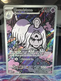 Pokemon TCG Mega Evolutions Houndstone Illustration Rare Holo Card 145/132 NM/M - Image 1